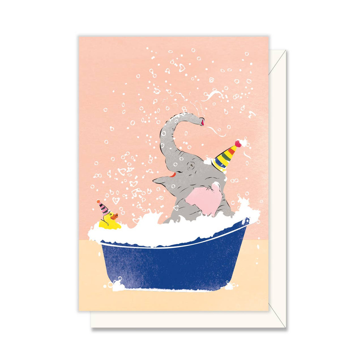 Splashing Elephant Enclosure Card