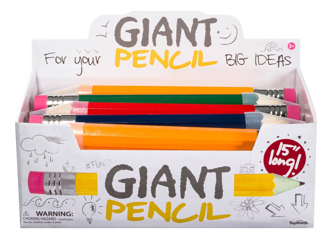 Giant Pencil, 15 Inch, Assorted Colors