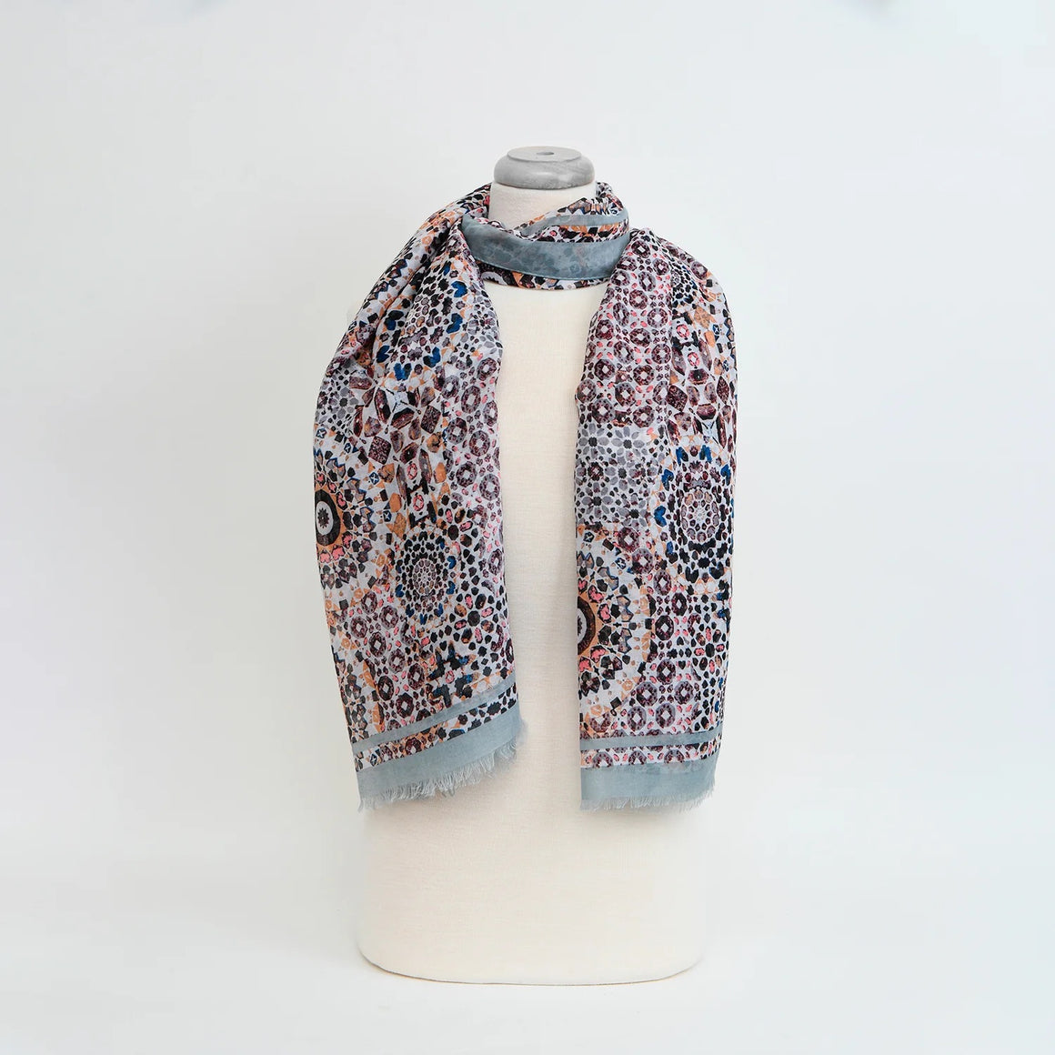 Scarf | Grey Lightweight Mosaic