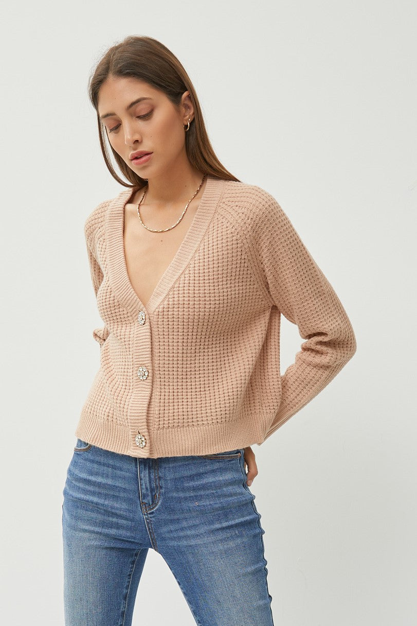 Sweater | Blush Beige Cardigan