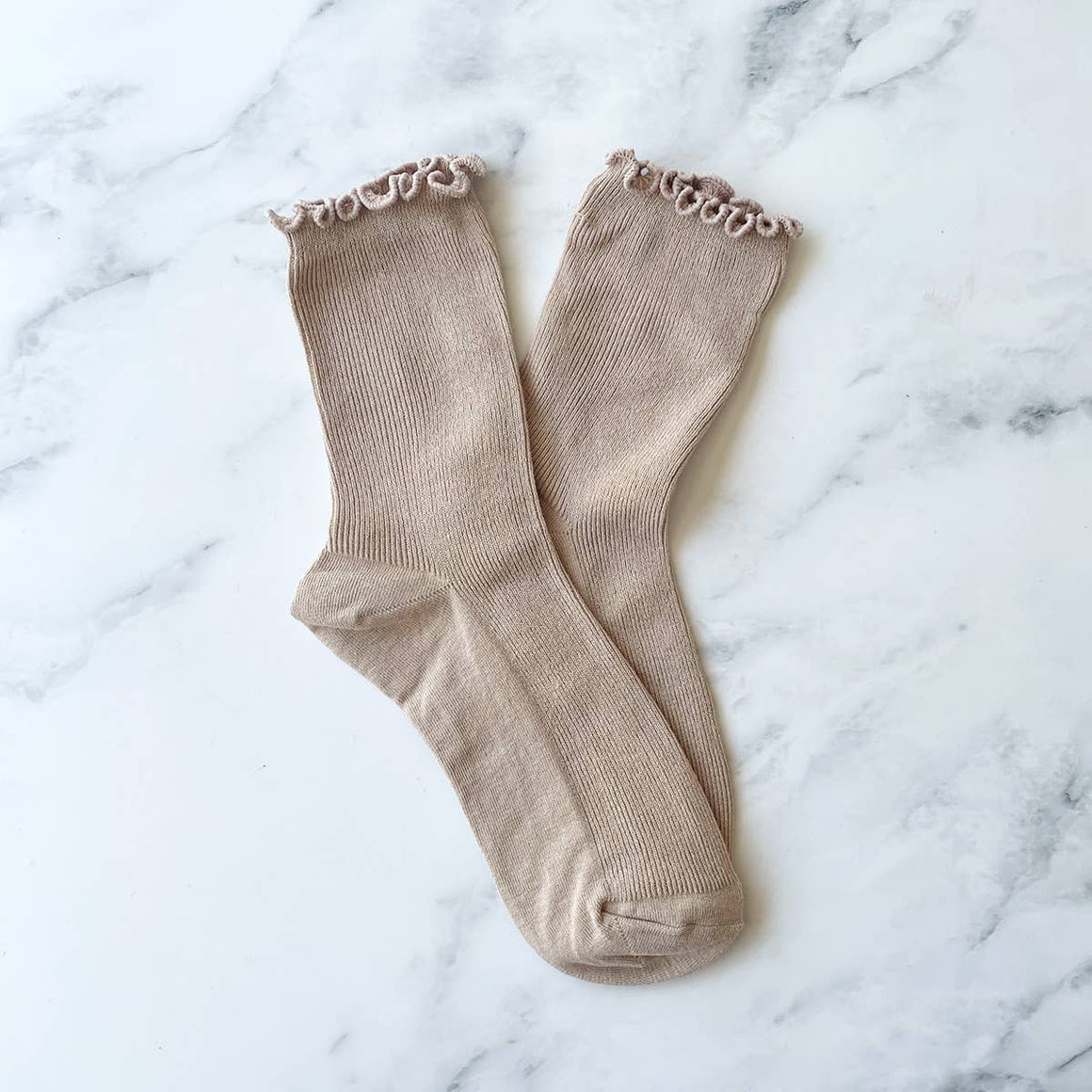 Socks | Ruffle Mocha