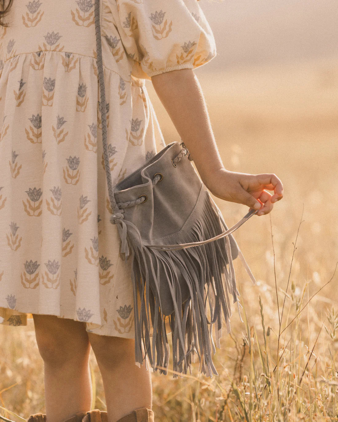 Purse | Fringe Crossbody Dusty Blue