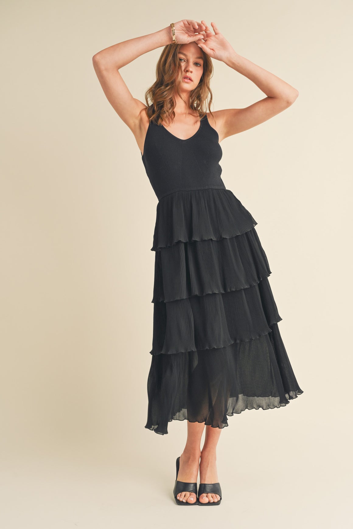 Dress | Tiered Pleating Knit