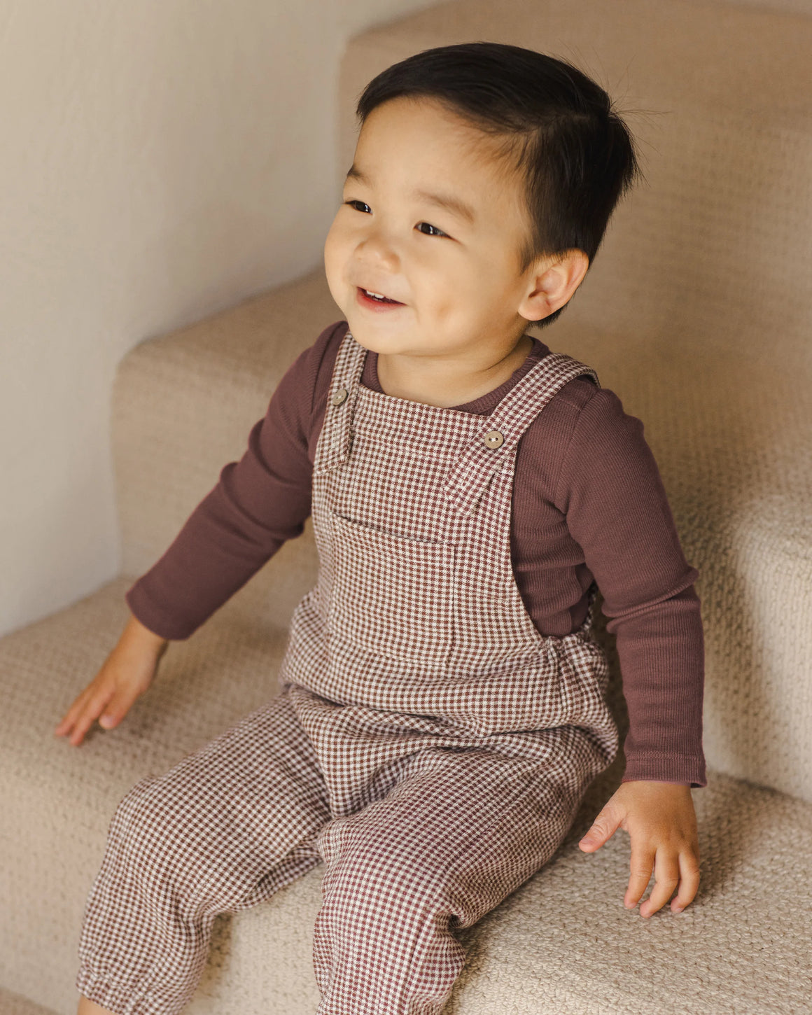 Baby Overall | Plum Gingham