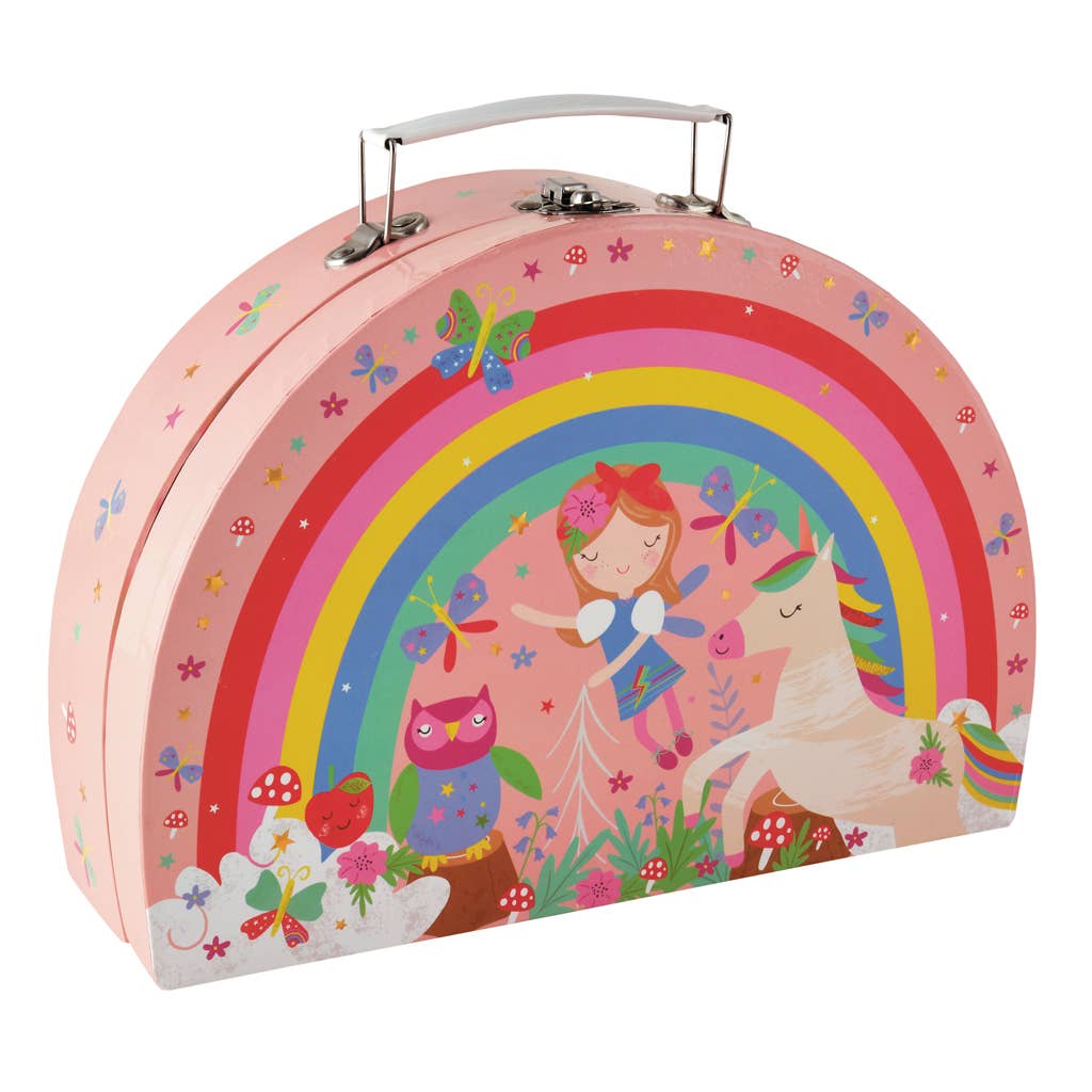 Rainbow Fairy Tin Tea Set is Semi Circle Foiled Case