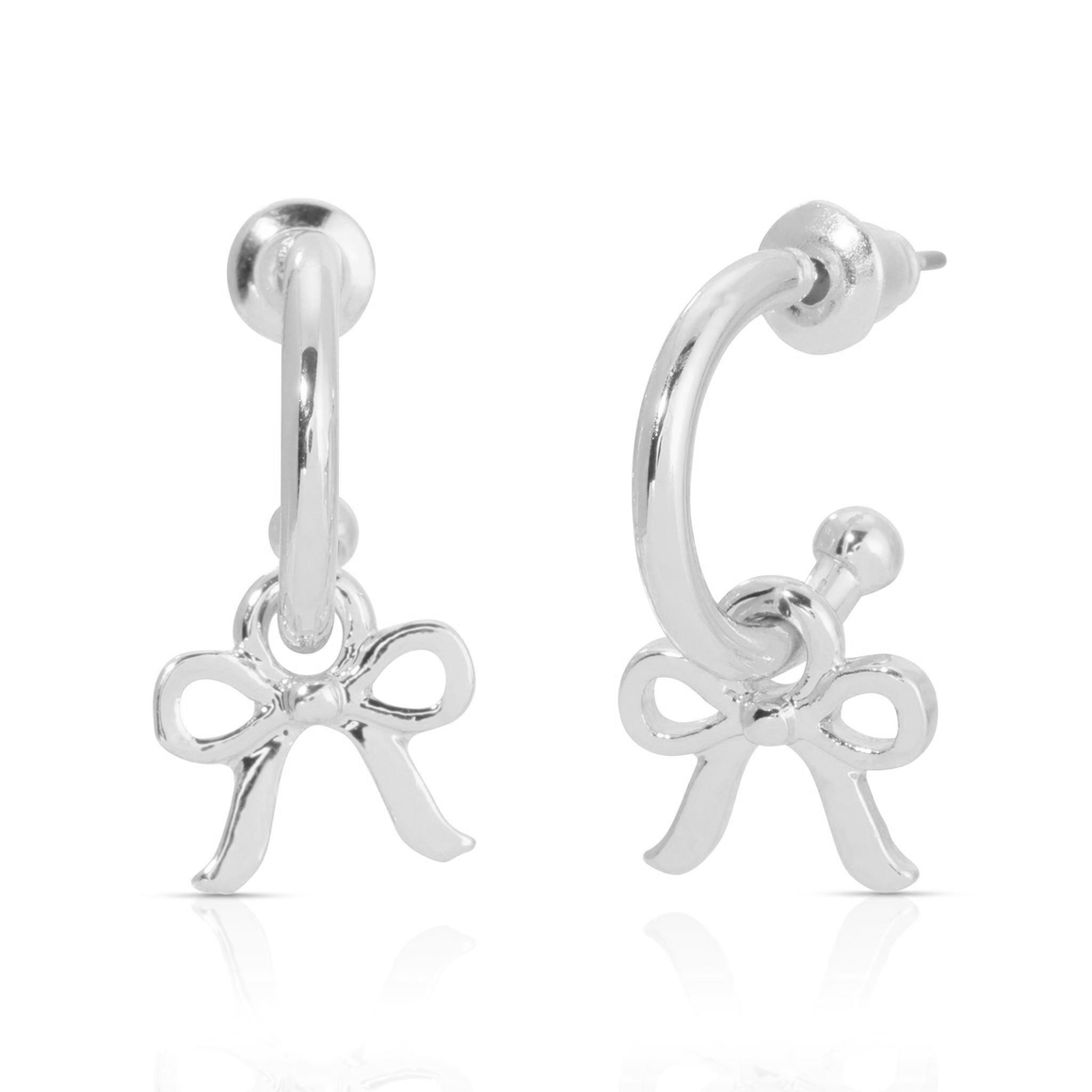 Earrings | Silver Bows