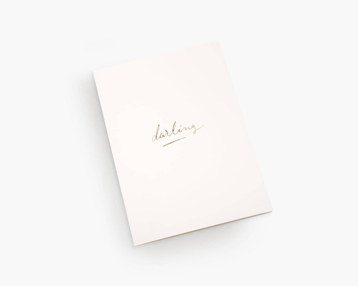 Everyday Greeting Card "Darling" with Gold-foil