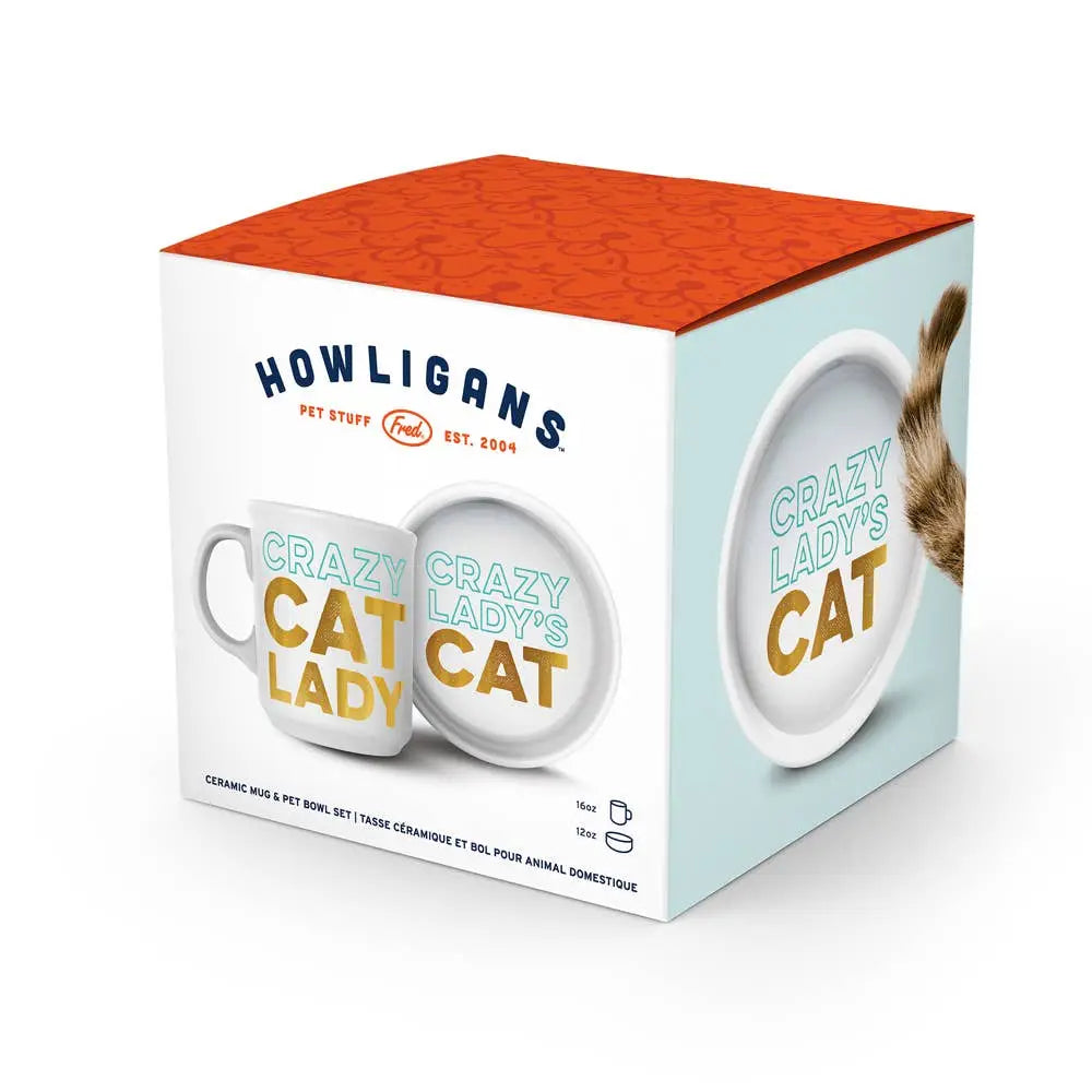 Mug + Bowl | Howligans - Crazy Cat