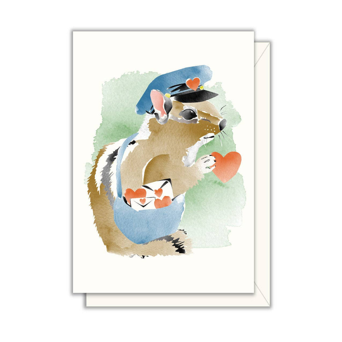 Chipmunk Mailman Love Enclosure Card