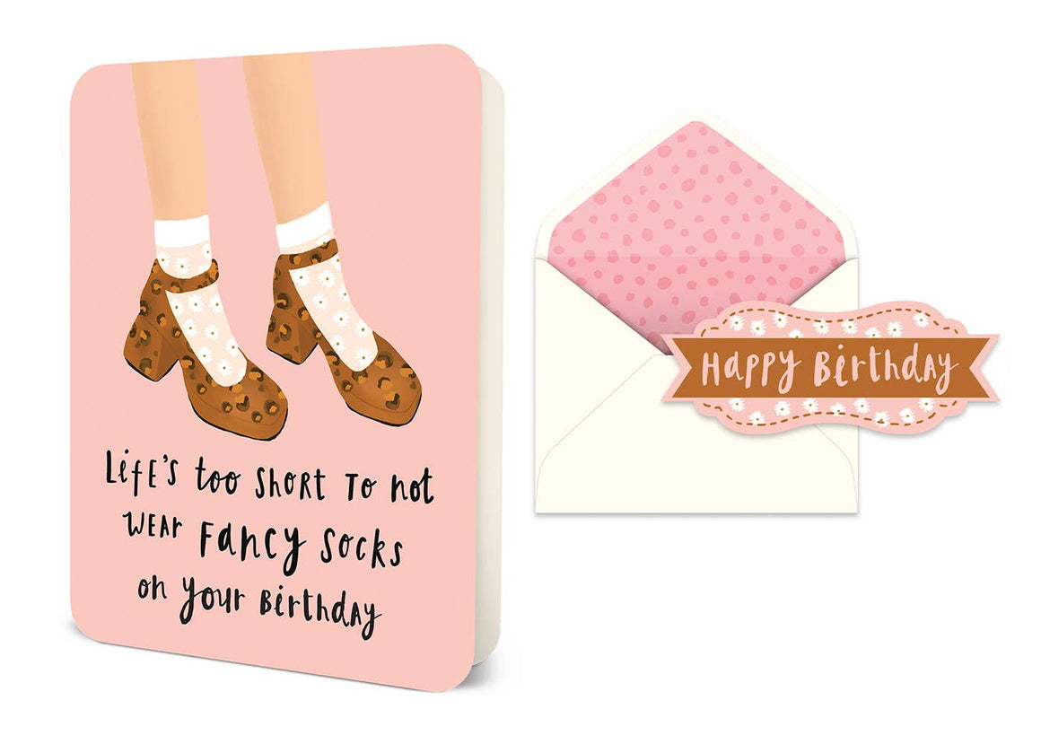 fancy socks birthday card