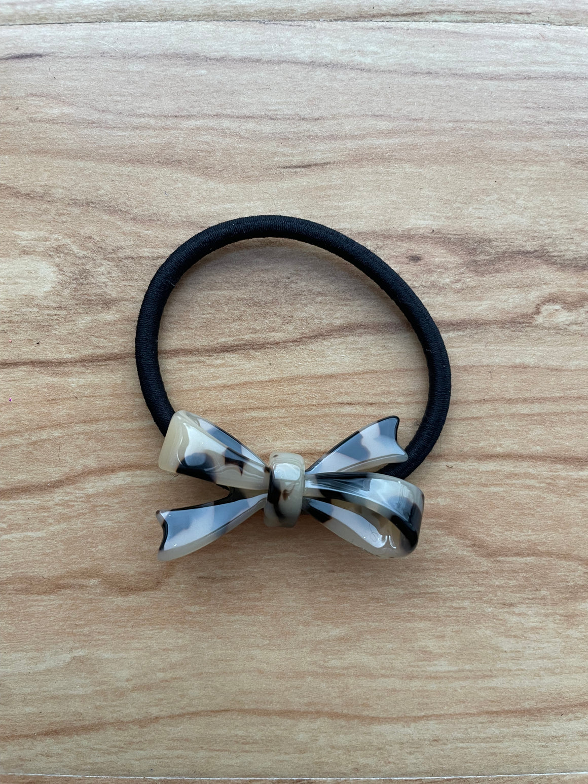 Hair Elastic | Tortoise Bow | Light